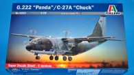 Kit Review – G-222 “Panda”/C-27 A “Chuck” – Italeri in scala 1/72. Dopo i grandi consensi ottenuti con la scatola del C-27J, Italeri ha finalmente rilasciato la scatola del predecessore dello Spartan, l’Aeritalia G-222 “Panda” più noto in Italia come “Gigio” o...