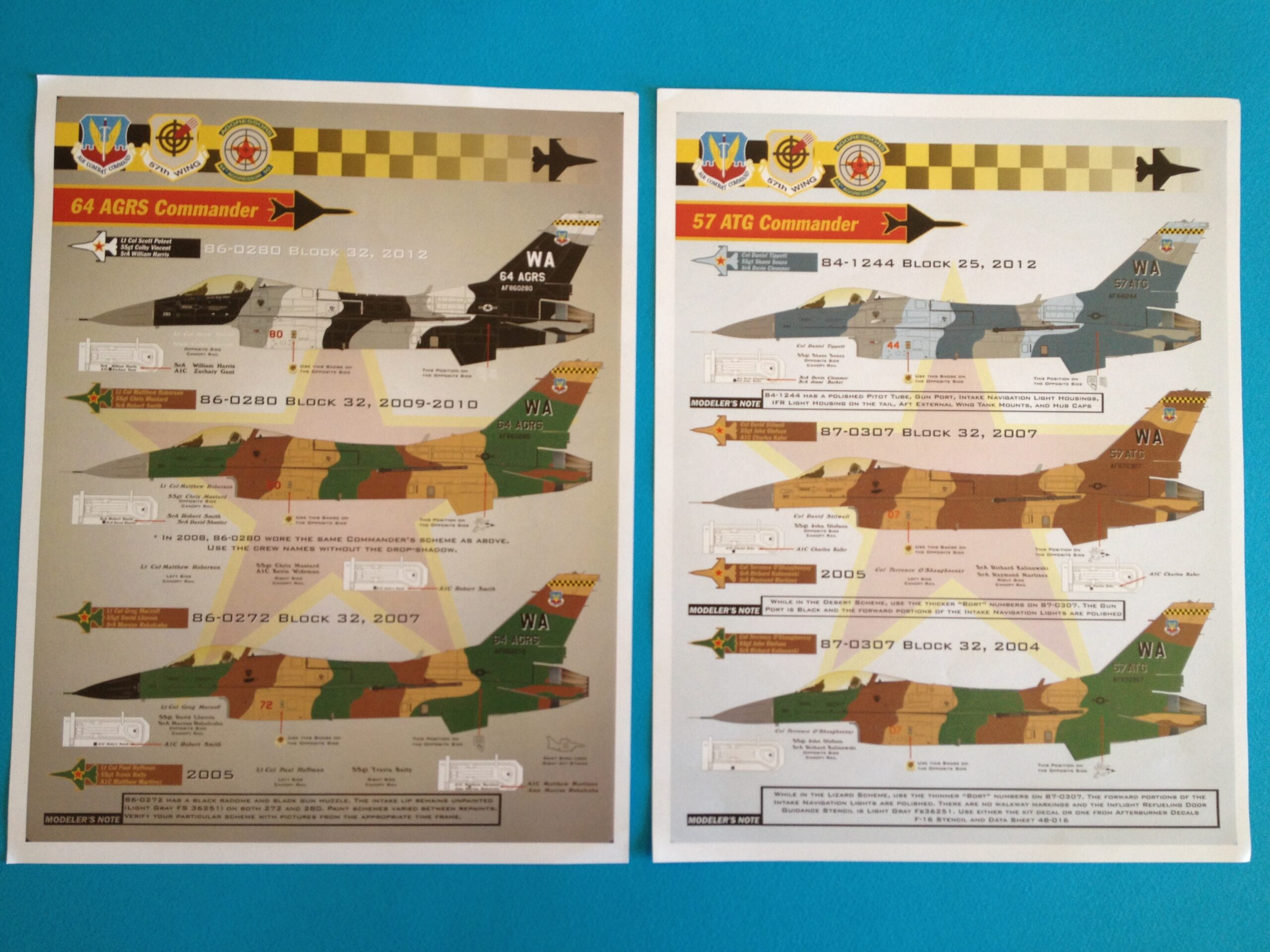 Decals Review: Afterbuners Decals F-16C/CG 64th Aggressors Squadron in ...